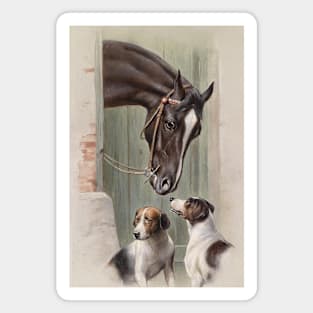 Visit to the Horse Stable by Carl Reichert Magnet